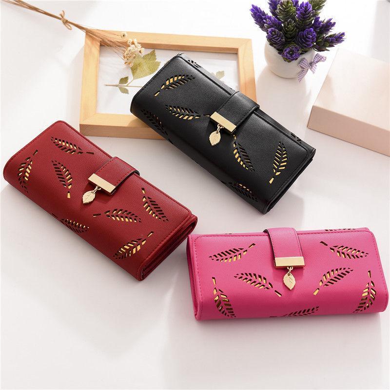 Women Purse Fashion Wallet Long Card Holder Clutch Leather Pu Wallets Crown