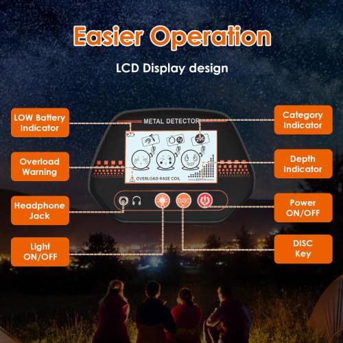 IP68 Waterproof Metal Detector with 3 Adjustable Sensor Modes, Underground Metal Detector for Treasure Hunting, Scientifically Advanced, Lightweight,