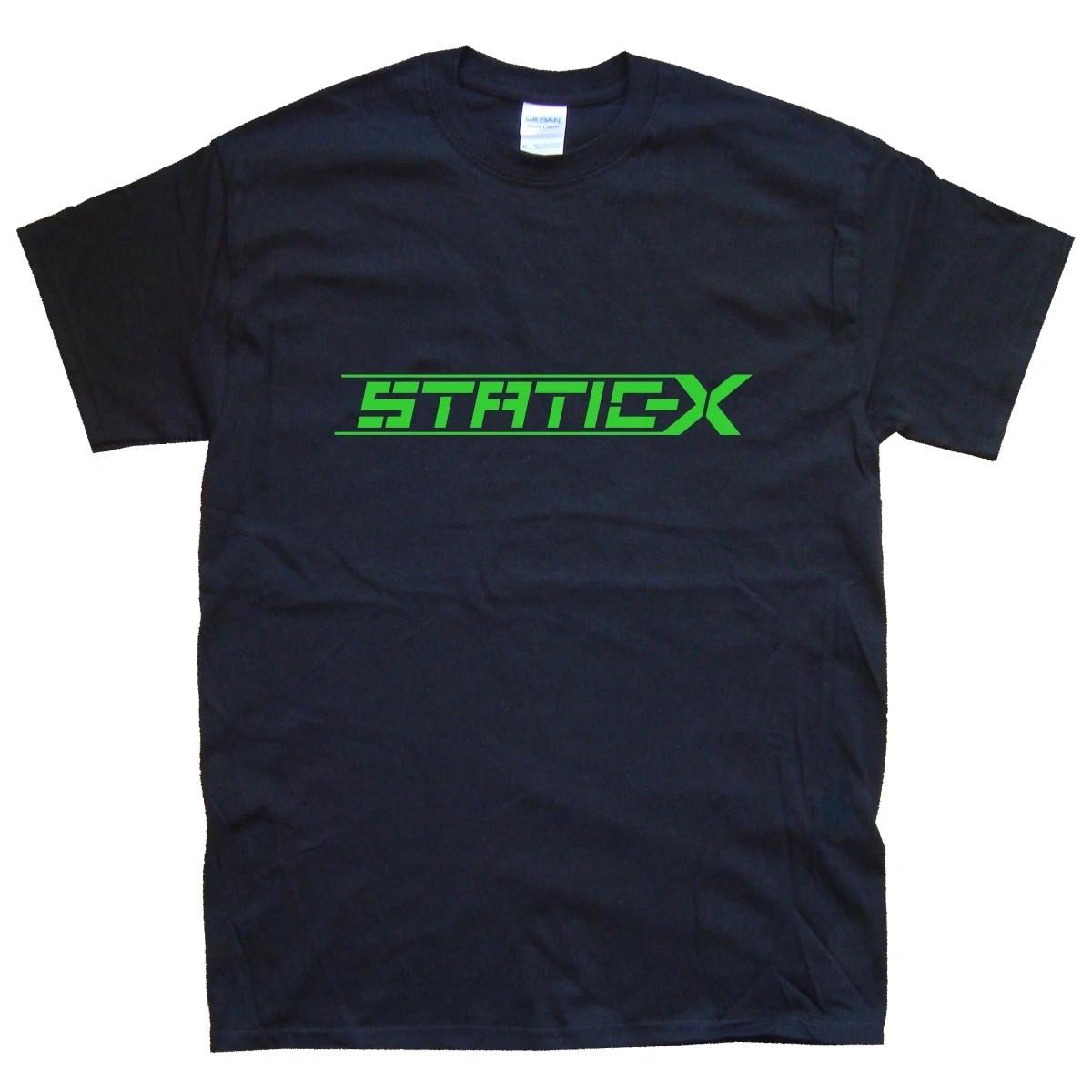 STATIC-X BAND BASIC LOGO BLACK COTTON T Shirt Full Size S-5XL S разноцветный