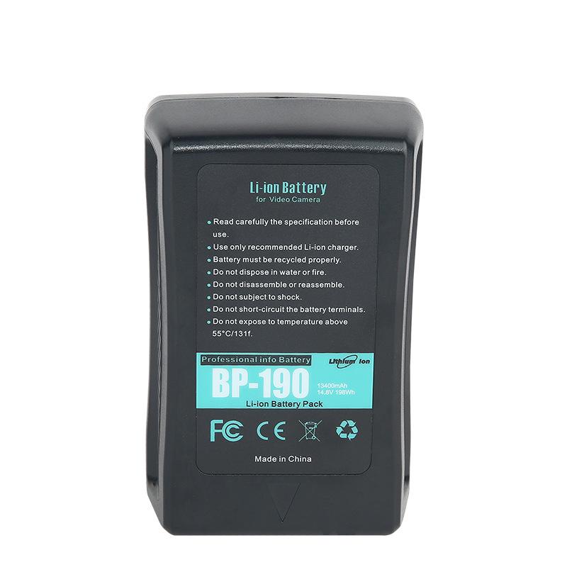 BP190 V-Mount Battery for Sony Camcorder, Aputure Fill Light, NanGuang Photography Light, 14.8V External Power Source