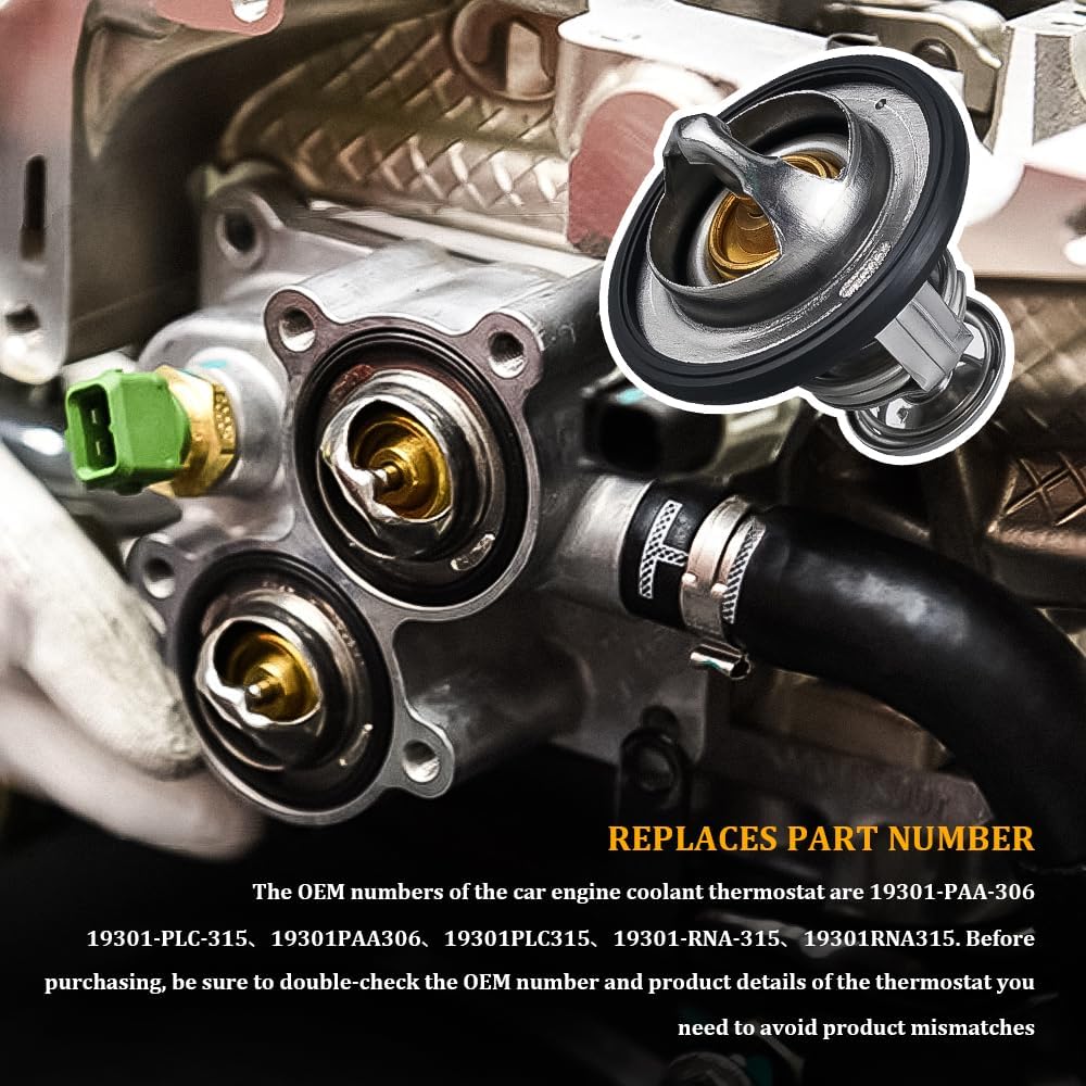 Car Thermostat, High Performance Automotive Replacement Engine Thermostat With Gasket, Auto Engine Coolant Thermostat Compatible With Honda Civic CRV