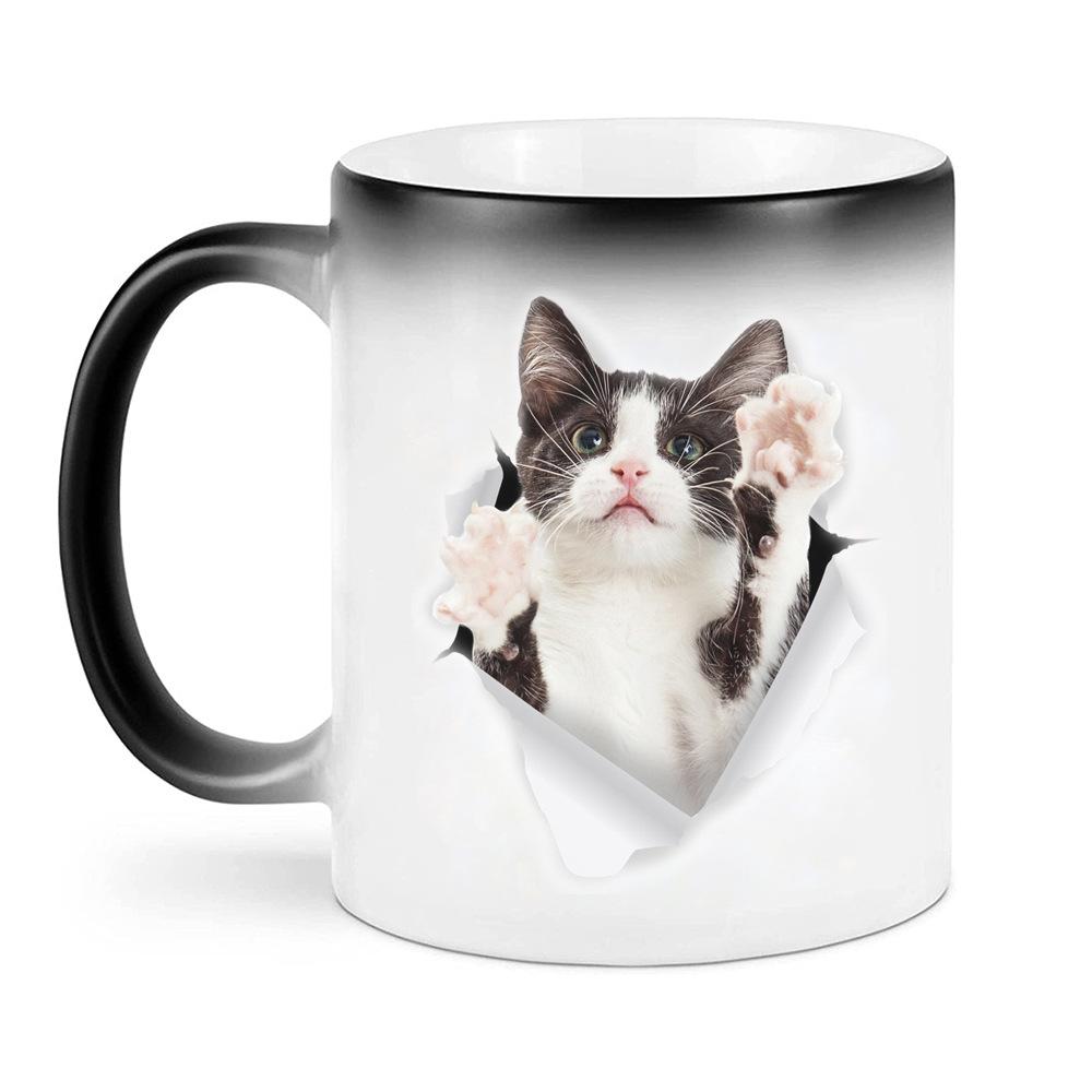 Ceramic Coffee Mark Cup Temperature-sensitive Color-changing Cup