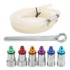 Brake Bleeder Wrench Kit Metal Rubber 7‑12mm 6 Adapters 1 Drain Hose Universal for Car SUV Light Truck Motorcycle