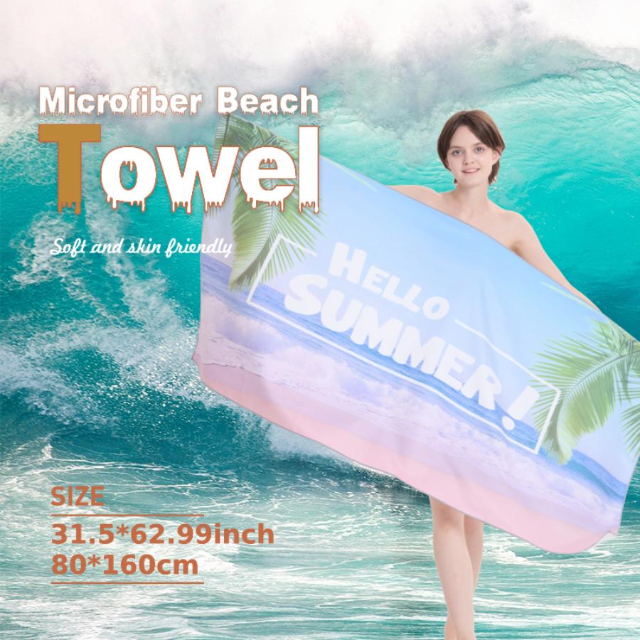 Boho Super Absorbent Microfiber Beach Towel Quick Dry Towel Travel Towel Sandproof Soft Light Quick Drying for Beach Swimming