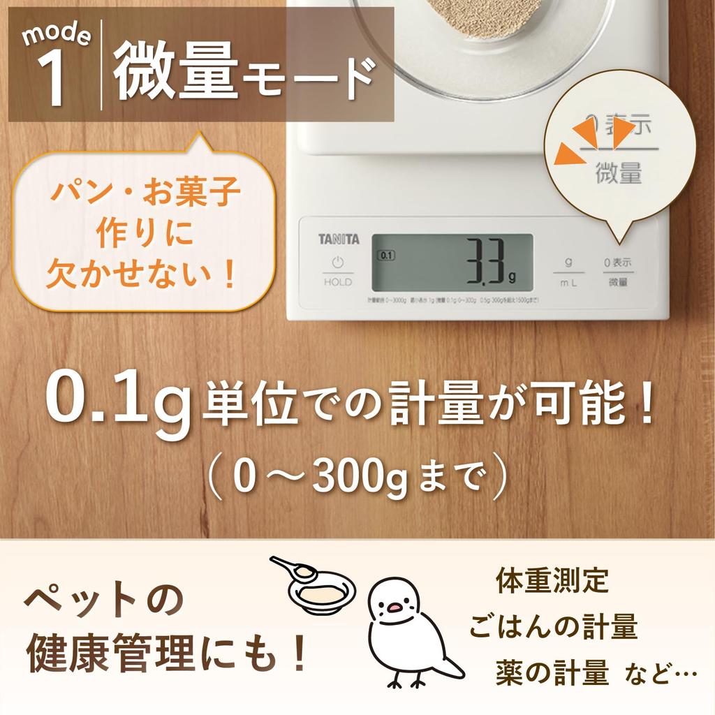 TANITA Made Accurate Measurements up to 3kg in Weighs large items like mail and bowls Measures milliliters of water and eliminating the need for a
