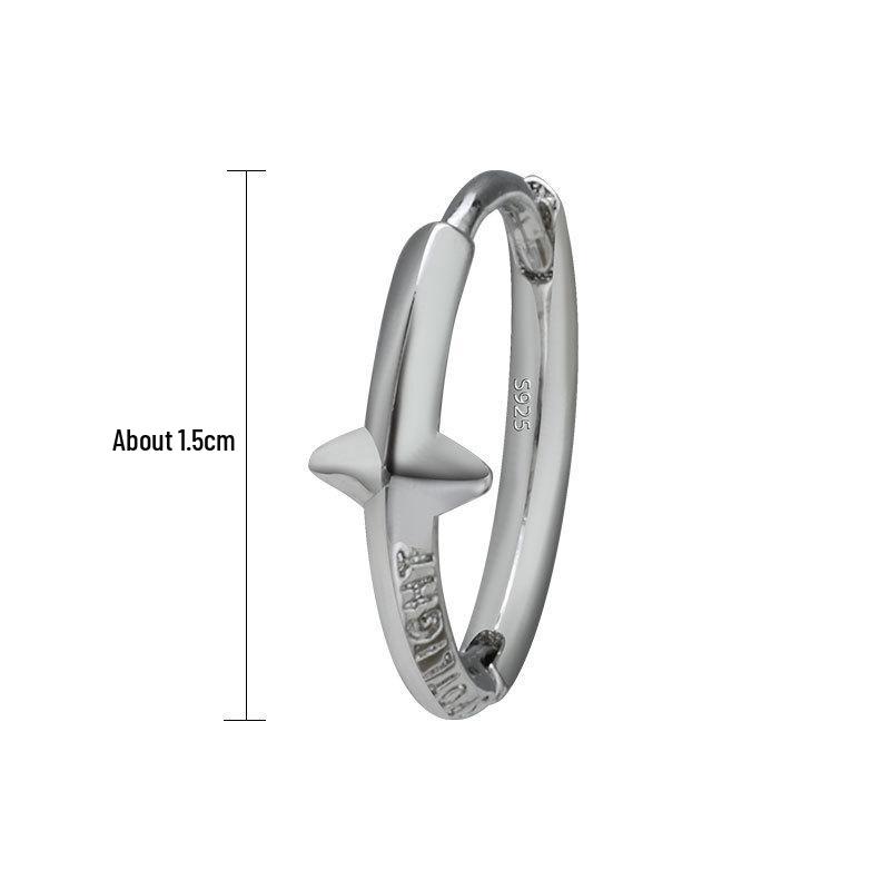 

Мужские модные серебряные серьги-гвоздики: Серьги-кольца в панк-стиле высокого класса