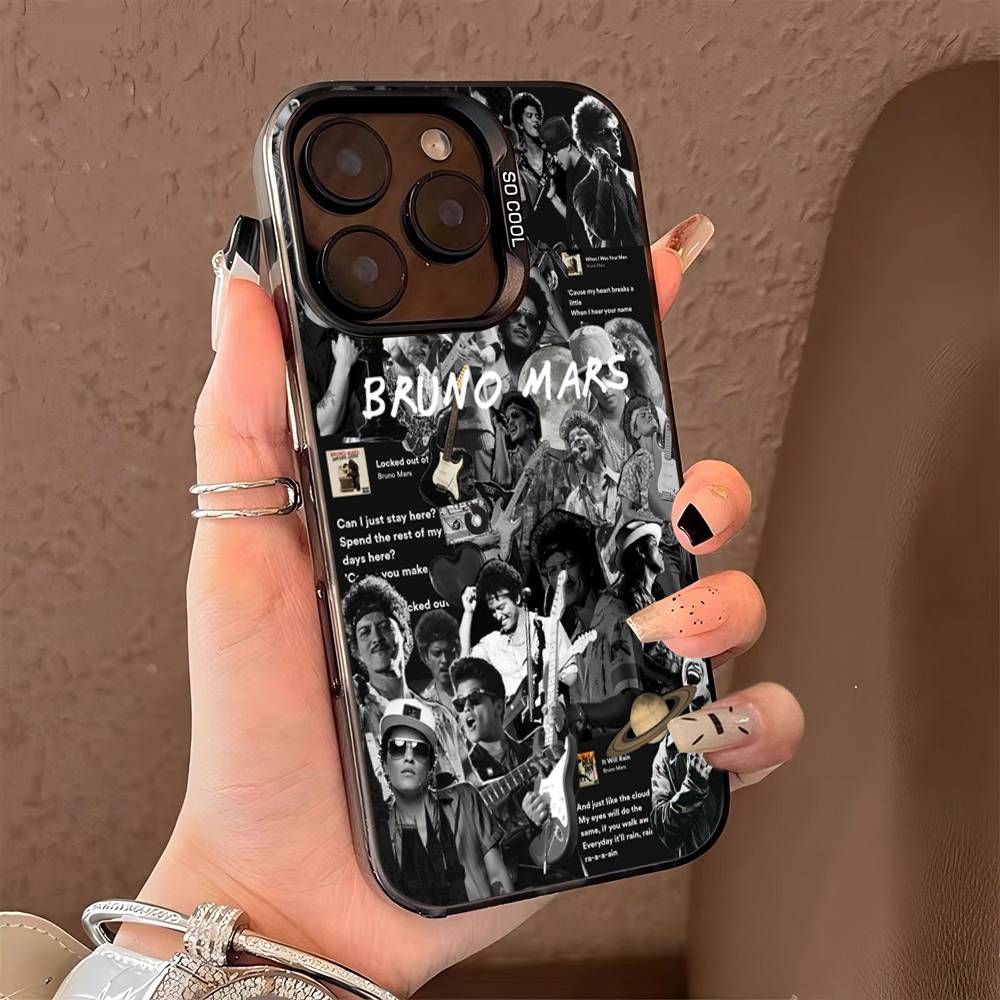 B-Bruno M-Mars Singer Phone Case For IPhone 17 16 15 14 13 Pro 12 11 Pro Max PLUS Color Back Cover