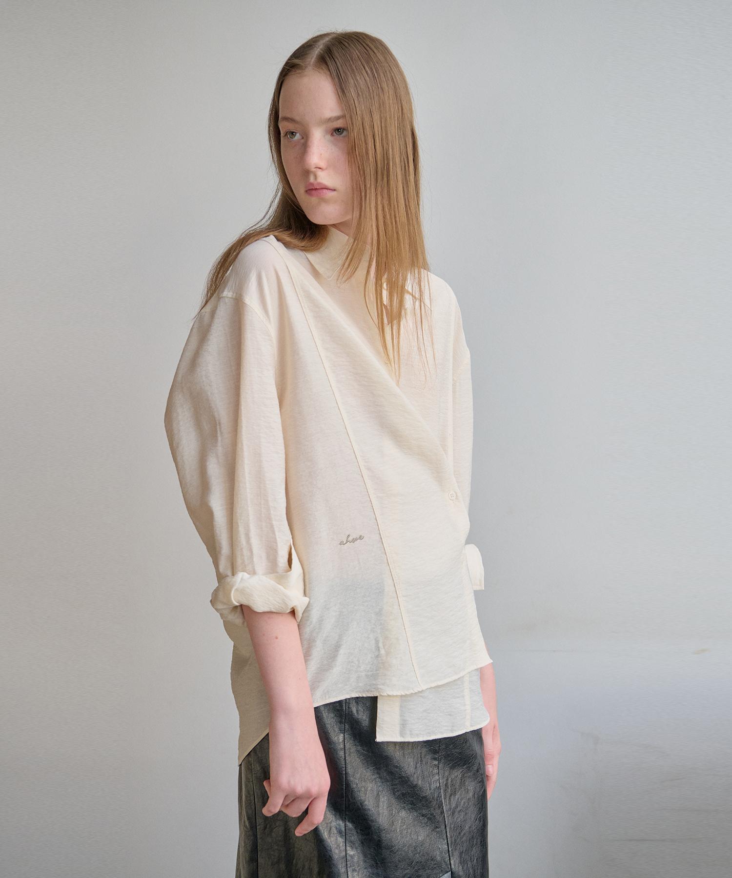 Awi Twisted Rayon Shirt_L Beige Light Beige/Ff