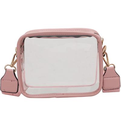 Show Schultertasche für Plüsch Perfekt für Transparente Quadratische PU Klare Tasche mit Schleifendekoration [YUYAKESHI] Ita-Bag Tasche, 10-15cm Spielzeug, Veranstaltungen, Ausflüge,