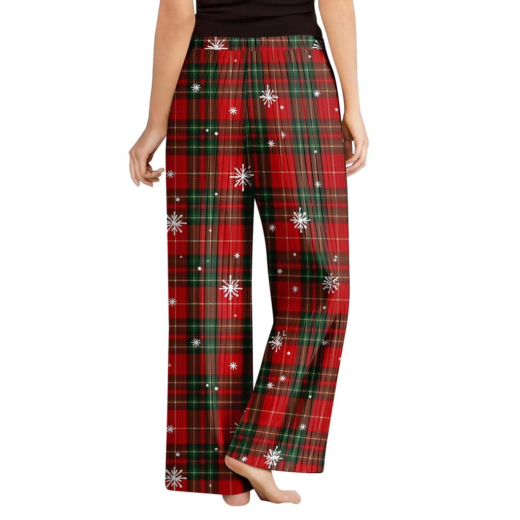 Pajama Pants, Sleepwear, Casual Drawstring Elastic Waist Pants, Comfortable Straight-leg Loose Pants