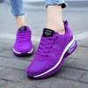 Fashion Woman Sneakers Purple Sports Shoes Knitted Breathable Sneakers for Women Air Cushion Mesh Female Shoes Tennis Casual Shoes