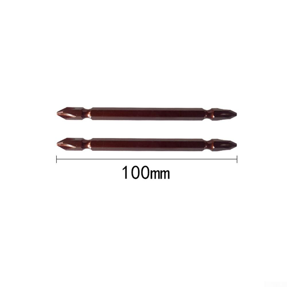 High-speed Drill Screwdriver Bits Magnetic Double Head Copper-colored