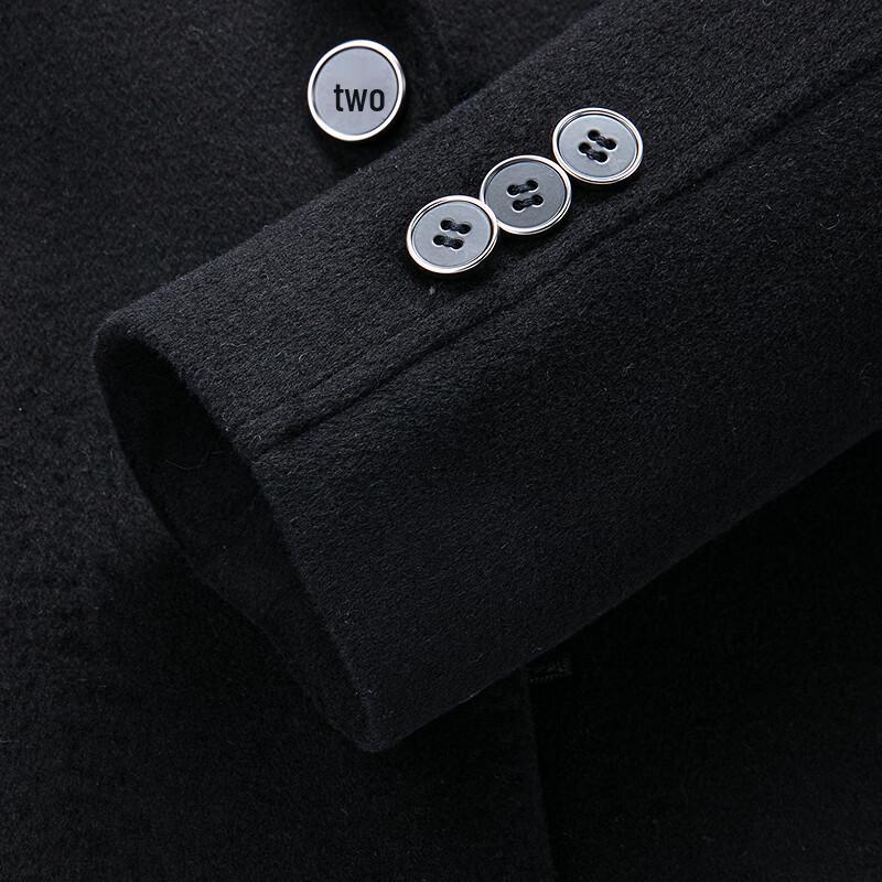 FAPAI Men's Mid-Length Wool Blend Overcoat