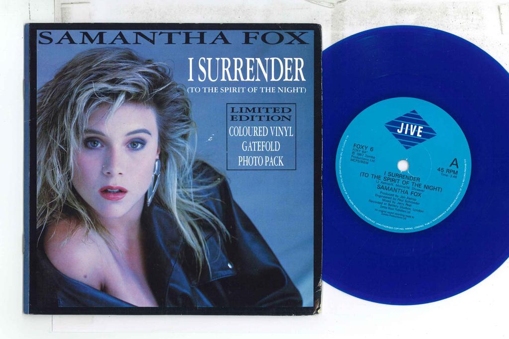 7inch Record SAMANTHA FOX - I Surrender (To The Spirit Of The N FOXY6 JIVE 1987 UK Pop Used