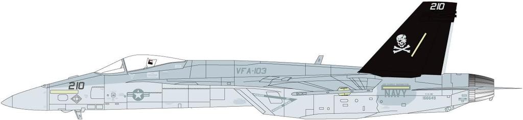 Platz American Fighter Super Hornet Jolly Rogers Plastic Model 1/72 Carrier-Based F/A-18E VFA-103 AE-43 (Airplane)