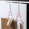 Hat Clothes Coat Towel Bag Over Door Bathroom 2 Hooks Hanger Hanging Rack Holder