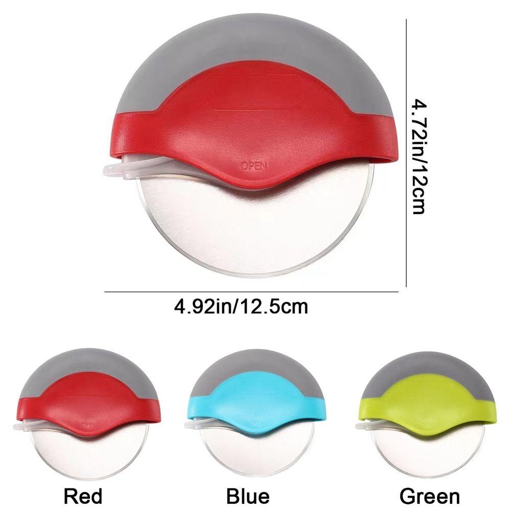 Effortless Pizza Slicer Stainless Steel Rotating Pizza Cutting Slicer Pizza Wheel Cutter  Kitchen