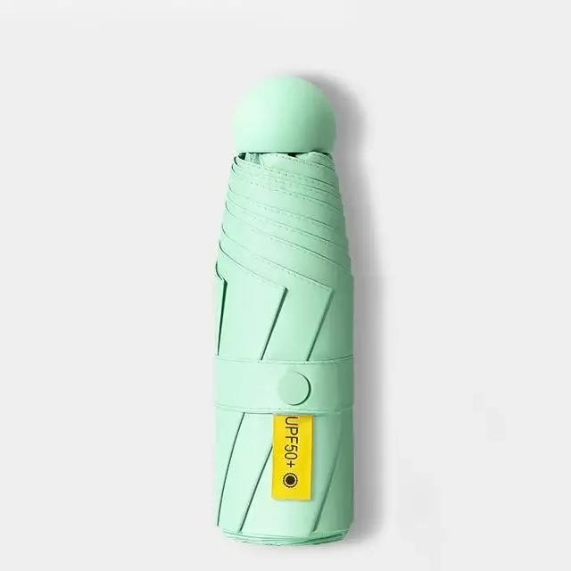 8-Ribs Sun Umbrella Portable Mini Umbrella Sun Protection Capsule Umbrella Parasol with Box UV Folding Pocket  Umbrella