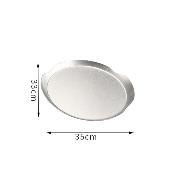 Vintage Silver Stainless Steel Fruit Tray, Salad Bowl, Tableware, Snack Storage Tray, Coffee Shop Decoration Service Tray