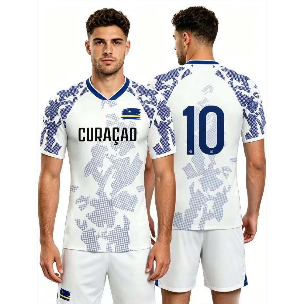 Kukebang 2026 Zomer Voetbalshirt Gepersonaliseerd Ademend V-hals Voetbal Mode Team Casual T-shirt voor Mannen Vrouwen Top 6XL