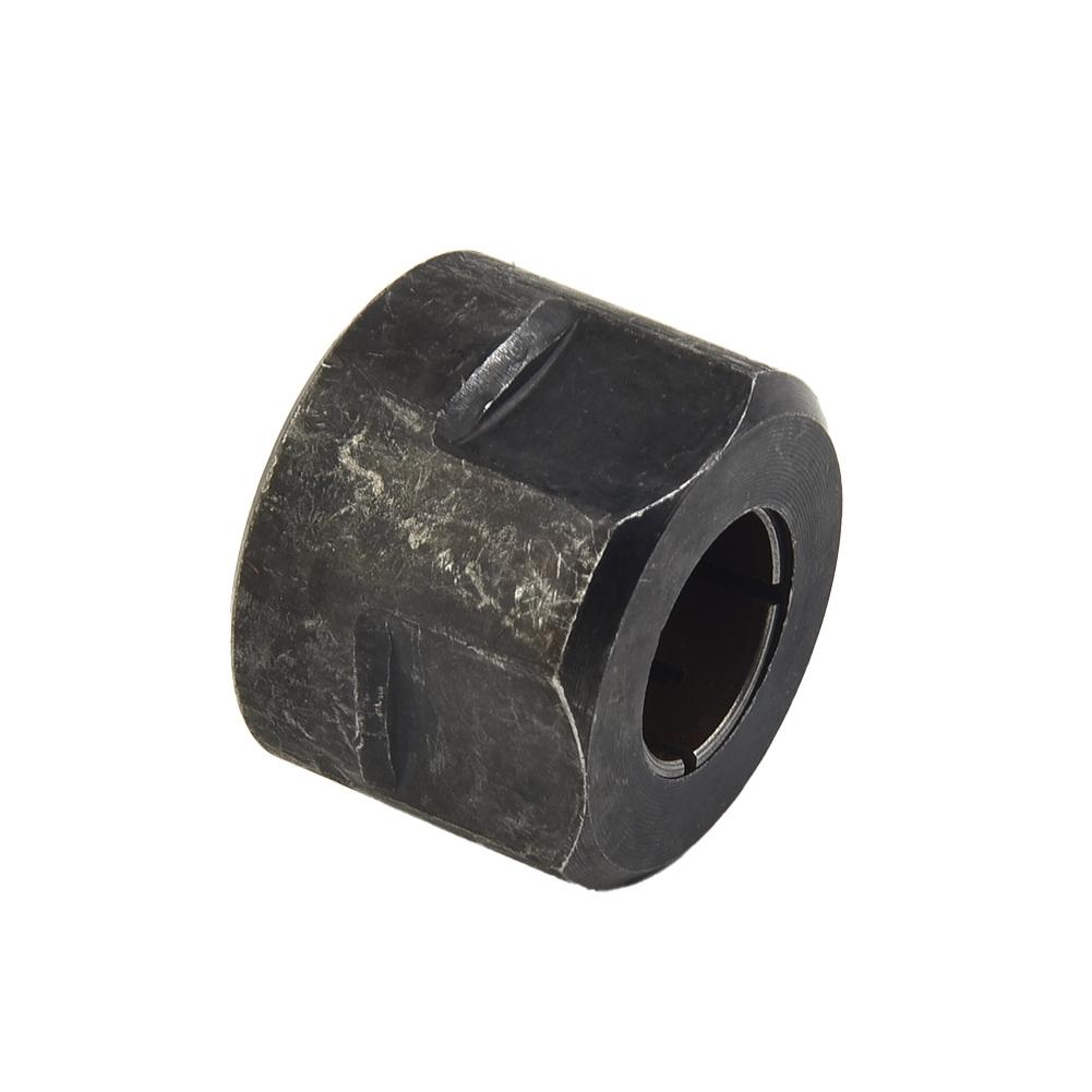 1pc Collet Nut Metal Plunge Router Parts 22.5*27mm Black Practical New