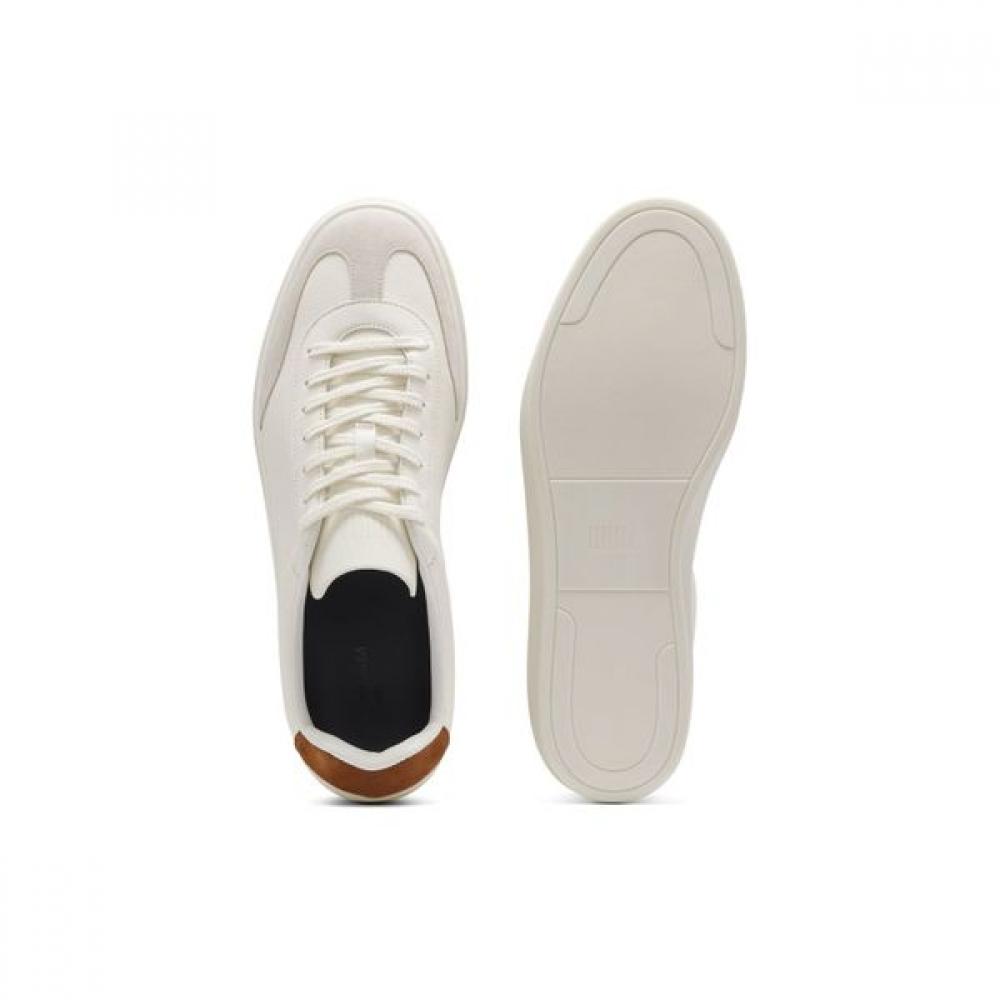 Boss Leather Suede Sneakers Open White 50549408124 