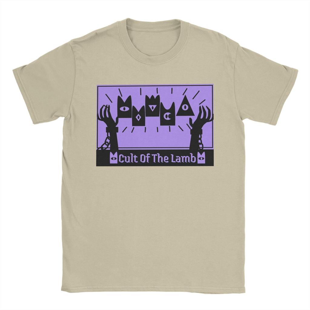 Cult Of The Lamb Game TShirts for Men  Vintage 100 Cotton Tees Crew Neck Short Sleeve T Shirts Gift Idea Clothes