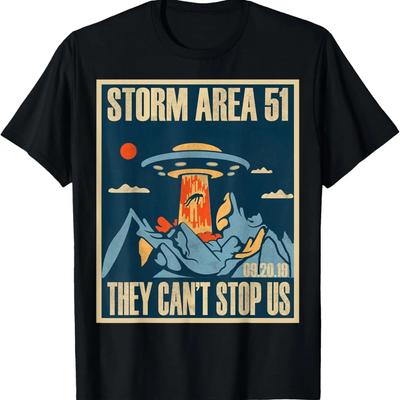 Storm Area 51 Buitenaardse Bewustzijn UFO Ze Kunnen Ons Niet Stoppen T-shirt