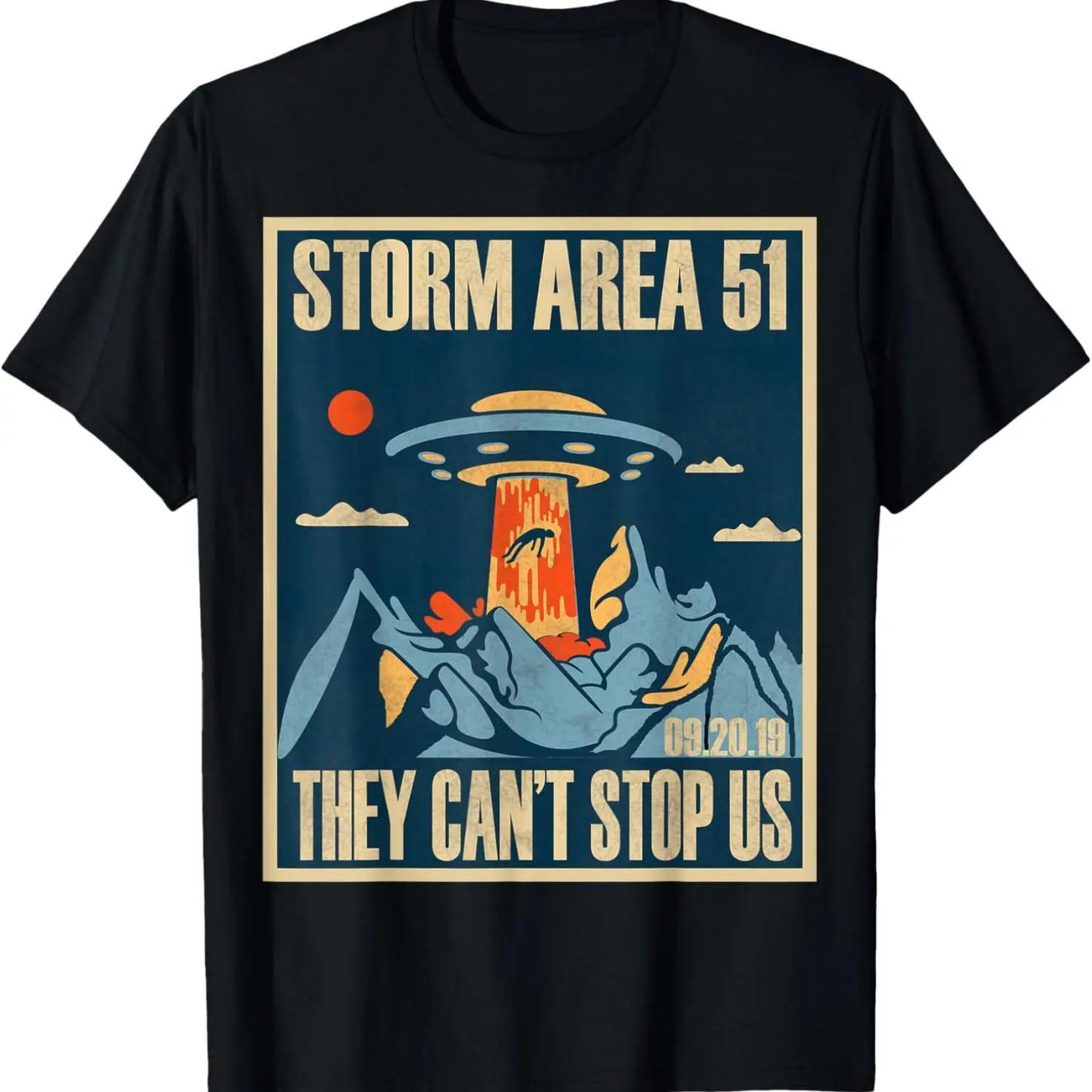 

Storm Area 51 Alien Awareness UFO They Can t Stop Us T-Shirt S