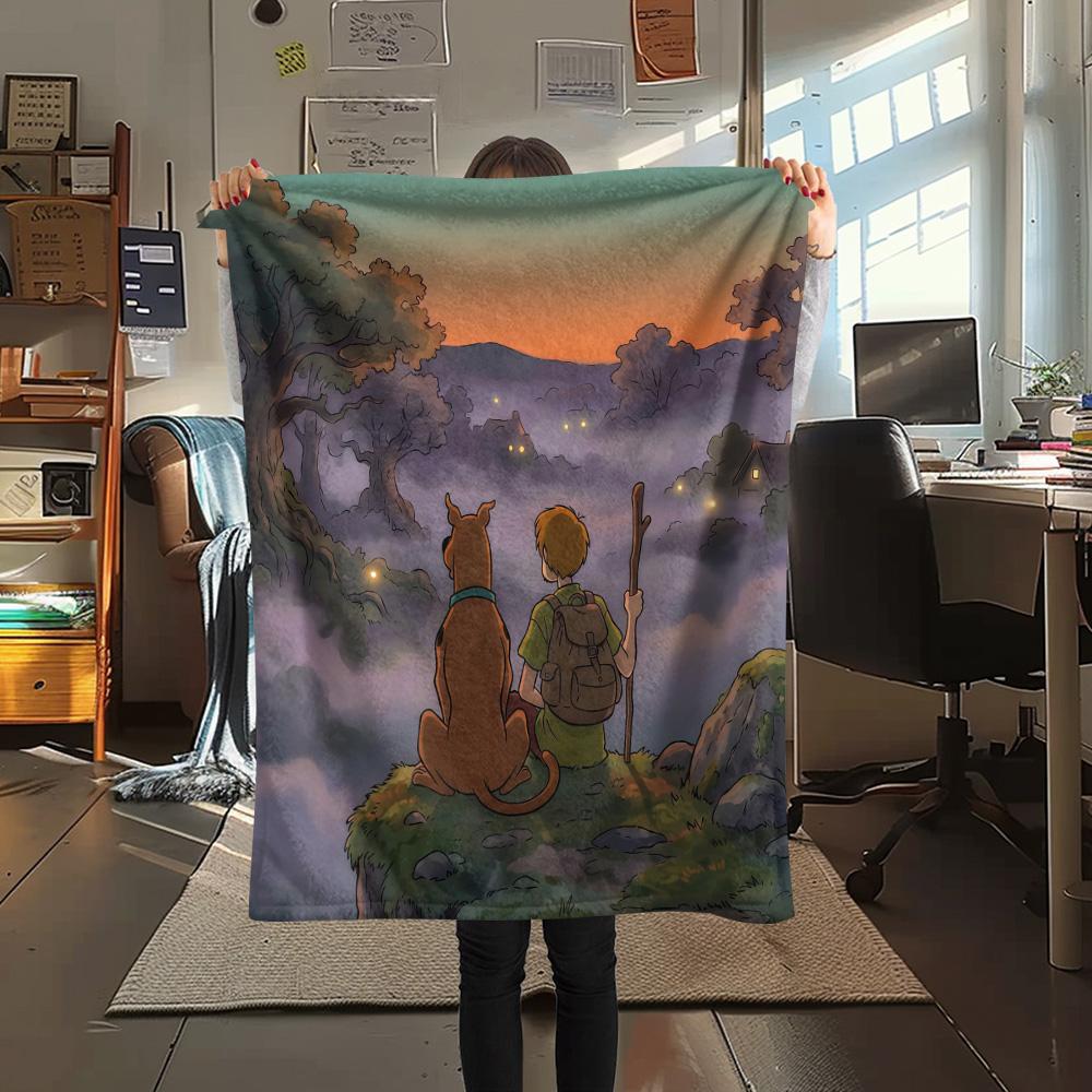 Scooby‑Doo Flannel Blanket, High Quality Comfortable for All Seasons, Home Decor, Warmth and Comfort