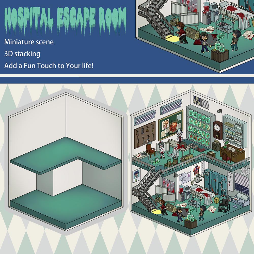 

2 шт. Наклейка Больница Ужасов Наслоение Ностальгия Харадзюку Комната Спальня Стена Комната Бар Декор Эстетические Картины Стена Кафе Наклейки