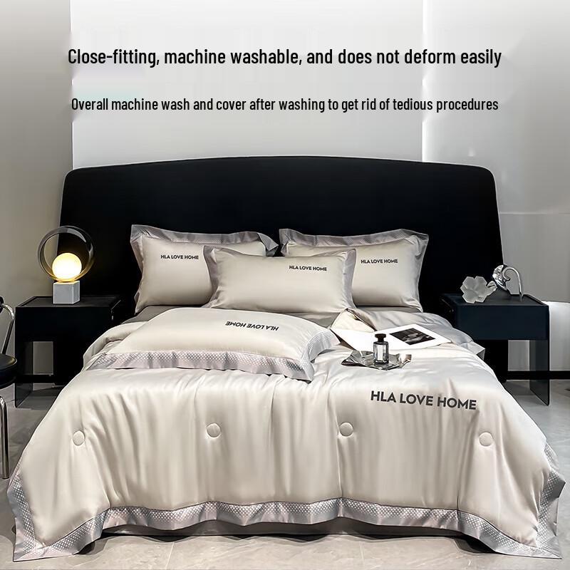 HLA Ice Silk Cooling Summer Quilt Set - Full Starry Sky Series