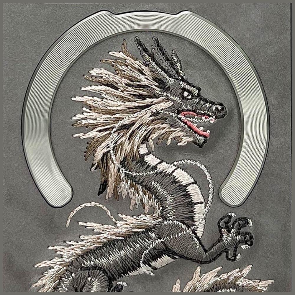 Etui Do iPhone 16 Pro Nimmy Dragon MagSafe Szare