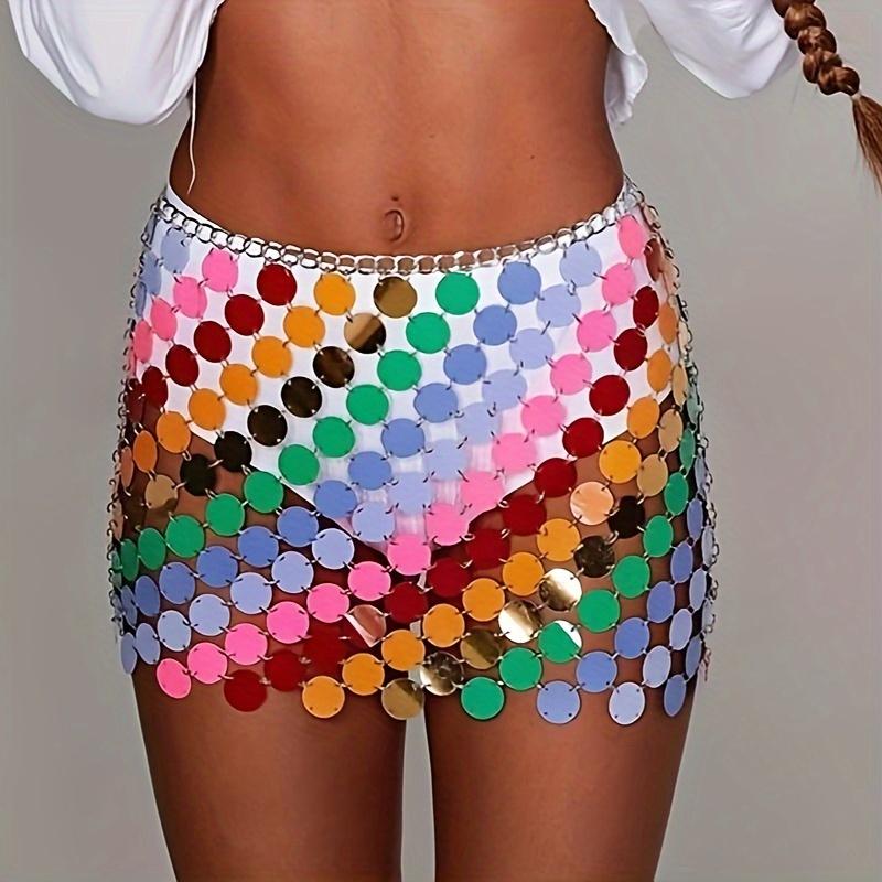 Сексуальный комплект на подтяжках с бусинами и блестками — фото 8