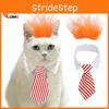 Eye-catching Cat And Dog Accessory With Stylish Tie And Adorable Fluffy Hair Wig
