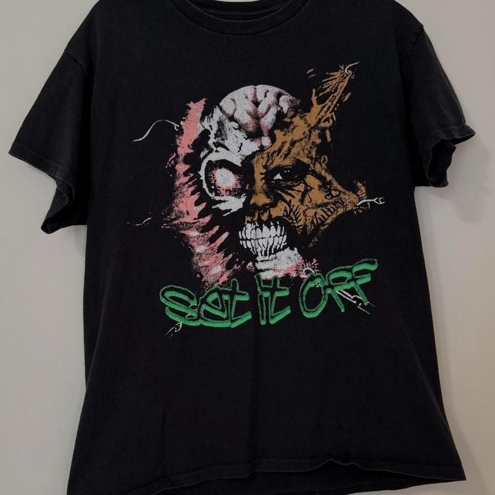 Black and green Set It Off band Skull Shirt Unisex Concert S-5XL B194 Unisex T-Shirt XXXL