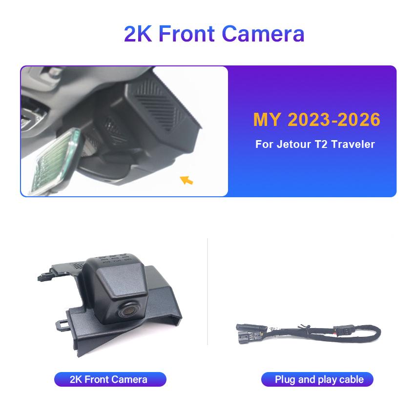 New! Plug And Play Dash Cam For Chery Jetour T2 Traveler 2023-2026 Car Wifi DVR Video Recorder Dash Camera Dashcam for ICH-X K3