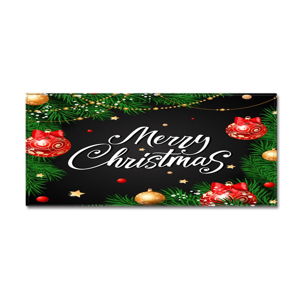 Christmas Household Bathroom Absorbent Non-Slip Mat Living Room Kitchen Sand Carpet Doormat Long Floor Mat