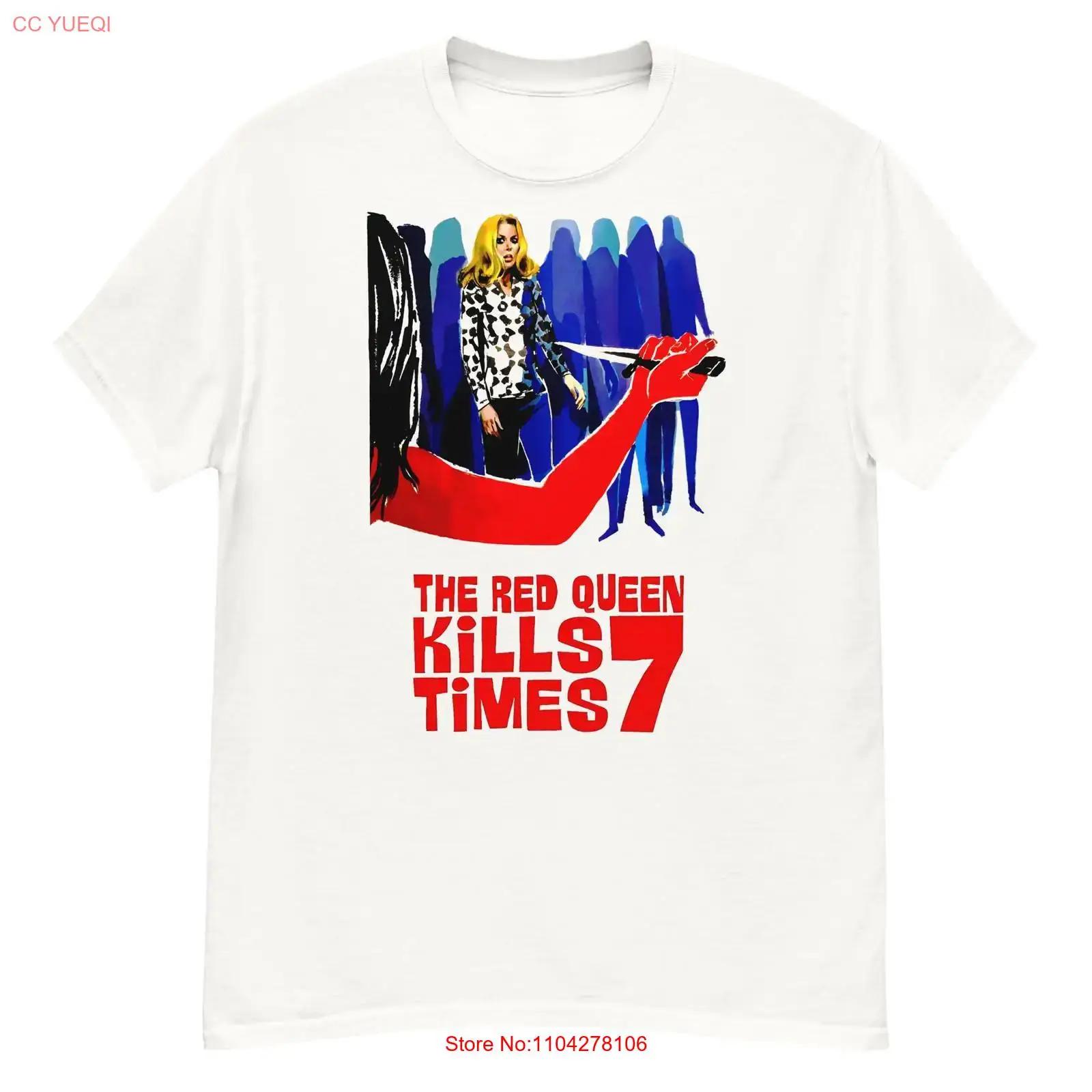 

The Red Queen Kills Seven Times cult giallo film fan art t shirt vintage Washed fashion designer clothes Slightly Unisex 5XL різнокольоровий