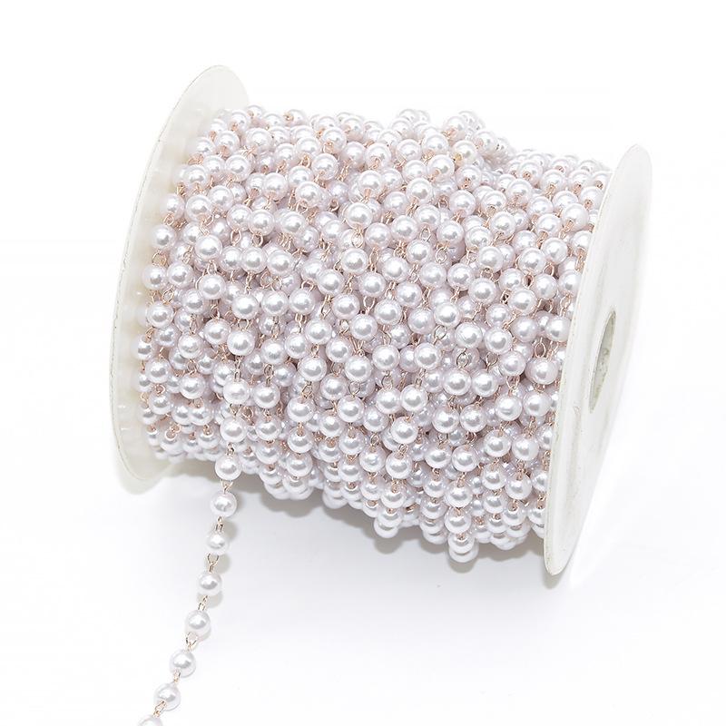 Copper-Plated Pearl Chain for Handmade Jewelry & Accessories – Beading, Spacer & Clasp Beads Kit.
