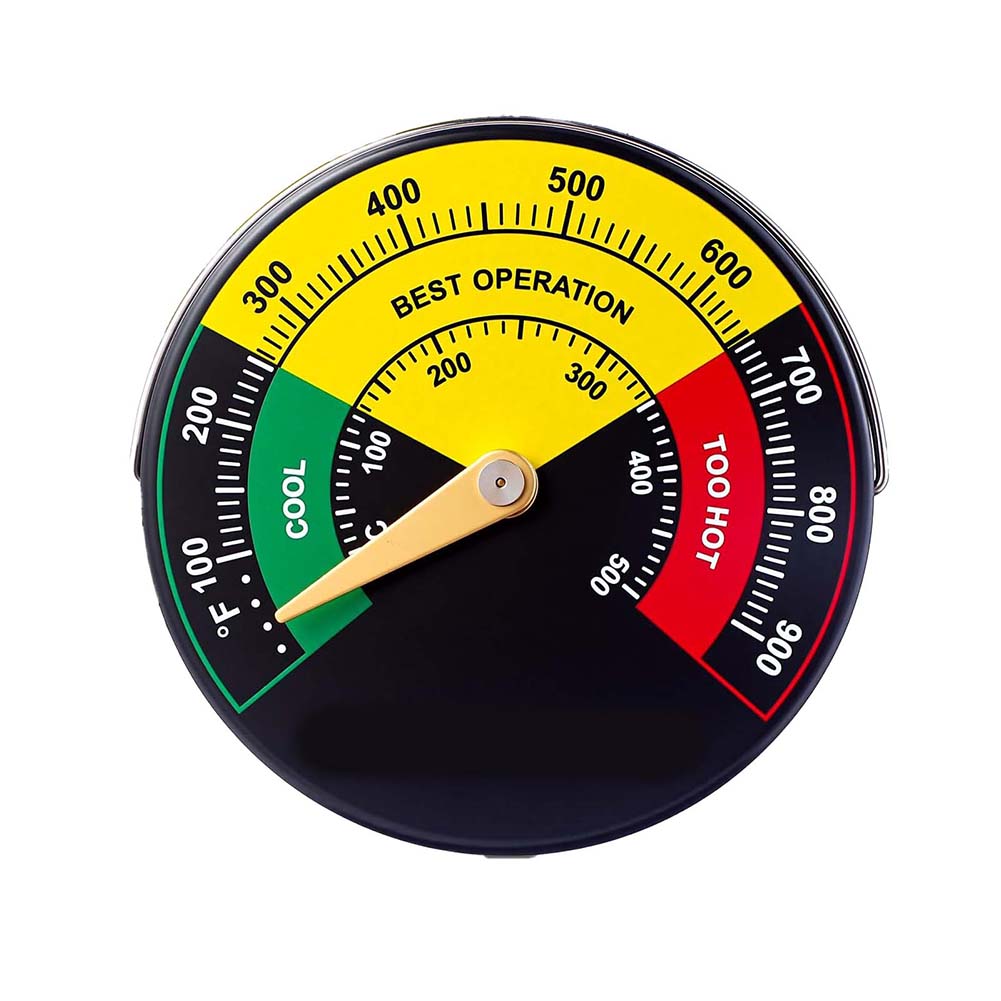 

1pc Fireplace Thermometer With Large-Dial Magnetic Attachment Temperature Monitoring Wood Stove Magnetic Thermometer