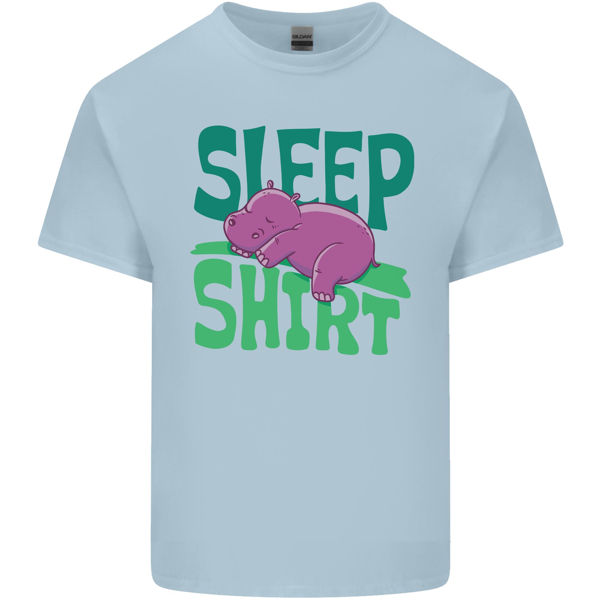 Hippo Sleep Shirt Sleeping Pyjamas Unisexs Light Cotton Tshirt S