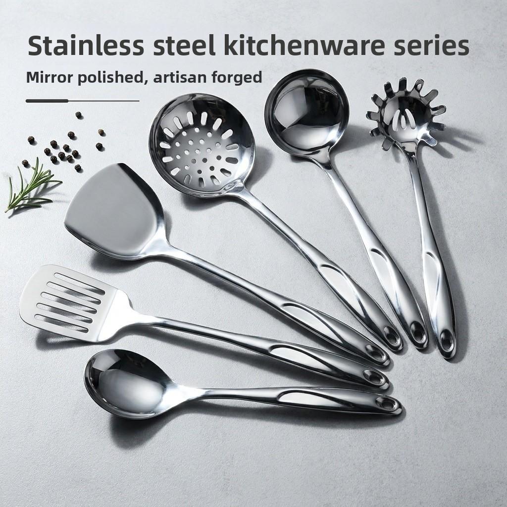 Stainless Steel Kitchen Utensils With Wall Mount For Durable Cooking And Storage