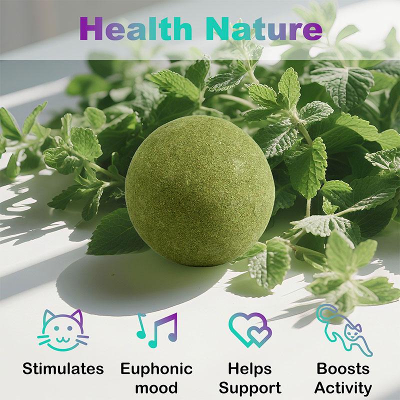 10cm Super Large Catnip Ball Lickable Natural Catnip Toys Self-Hi Relieving Stuffy For Cat Kitten Indoor Outdoor Playing Cat Toy