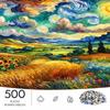 500pcs/Puzzle Game for Endurance And Logic Training - Exquisite Puzzle - (Maelstrom Facing The Sun, Sky with Cumulus Clouds And Distant Mountains with