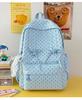 Schoolbag Gentle Girl Wind Polka Dot Bow Sweet Girl Backpack Korean Literature and Art Fresh Student Weekend Travel Backpack