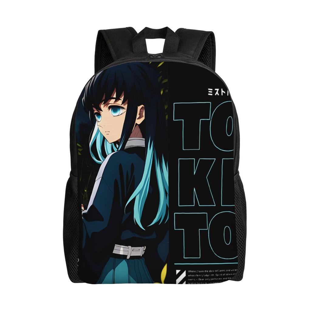 Demon Slayered Backpack Anime Characters Boy Polyester University Backpacks Print Streetwear School Bags Rucksack