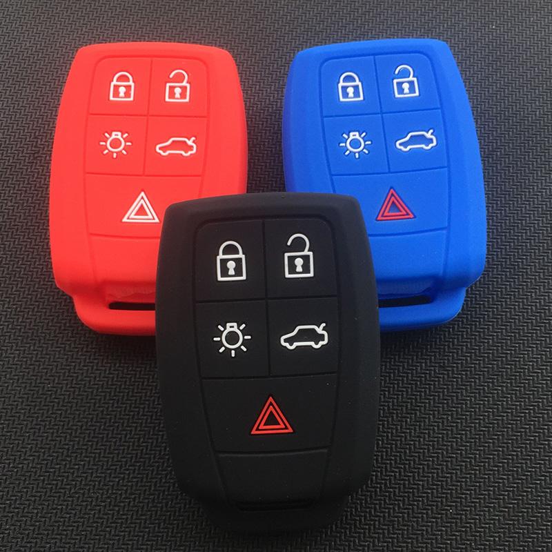 Silikon Auto Schlüsselabdeckung Hülle Für Volvo XC90 C70 S60 D5 V50 S40 C30 Schlüsselanhänger Hülle Für Schlüsselanhänger Alarm Auto Fernbedienung Scirocc