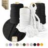 DQPP | Premium MACRAMEE GARN | 100m | 3mm | Schwarz | 100% Baumwolle | Kordel Natur | Baumwollgarn Baumwollseil | DIY Handwork Decoration