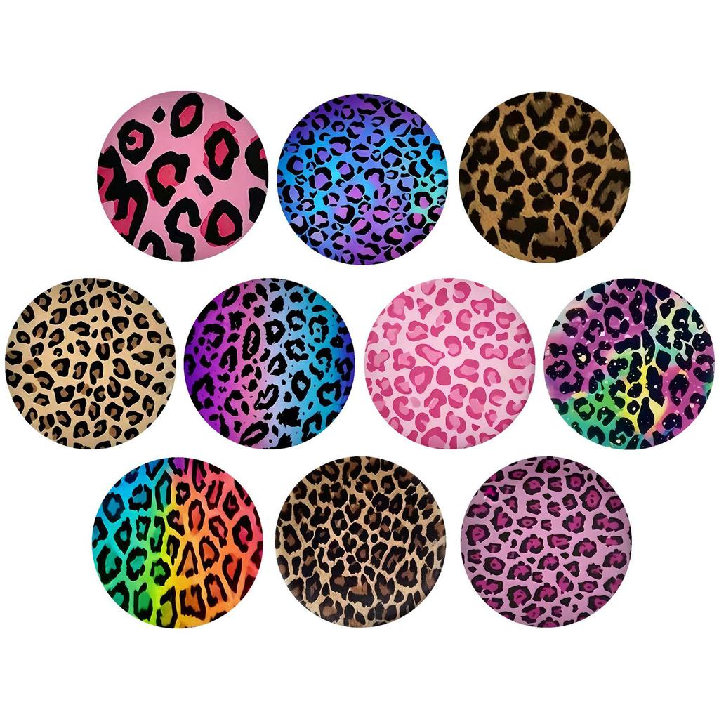 Stylish Classic Leopard Print Glass Refrigerator Magnet & Whiteboard Sticker